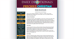 Desktop Screenshot of precious-christian-dailydevotionals.com