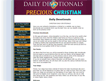 Tablet Screenshot of precious-christian-dailydevotionals.com